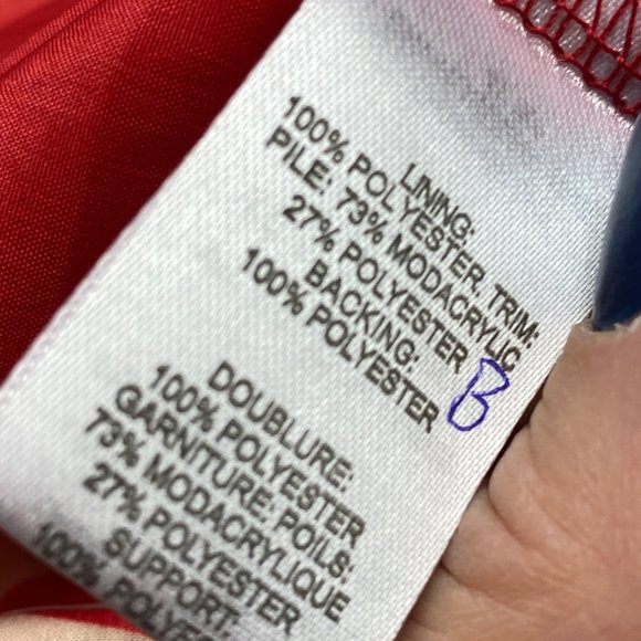 NWT Z & I floral button front collar shirt top red beige tan nude long sleeve M - Picture 11 of 12